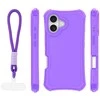 Dėklas Telforceone Safepop case with strap for iPhone 17 6,3" violetinė