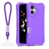Dėklas Telforceone Safepop case with strap for iPhone 16 6,1" violetinė