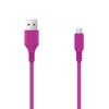 Telforceone Setty kabelis USB-microUSB 1,0 m 2A purpurinė