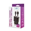 TelForceone "Setty" įkroviklis 1x USB 2,4A juodas + USB-C kabelis 1,0 m NAUJIENA