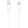 TelForceone "Setty" USB-C - "Lightning" kabelis 1 m 3A KSC-L-130, baltas