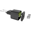 Setty sieninis įkroviklis USB-A + USB-C 20W LSGaN-AC-201 juodas