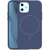 Dėklas Telforceone Silicone Thin Mag case for iPhone 12 / 12 Pro 6,1" dark mėlynas