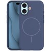 Dėklas Telforceone Silicone Thin Mag case for iPhone 17 6,3" dark mėlynas