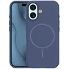 Telforceone Silikoninis plonas „Mag“ dėklas, skirtas iPhone 17 / 18 6,3 colio, tamsiai mėlynas