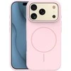 Telforceone Plonas silikoninis „Magsafe“ dėklas, skirtas „iPhone 17 Pro“, šviesiai rožinis