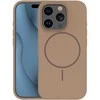 Dėklas Telforceone Silicone Thin Mag case for iPhone 12 / 12 Pro 6,1" ruda