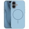 Telforceone Plonas silikoninis „Magsafe“ dėklas, skirtas „iPhone 16“, šviesiai mėlynas