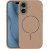 Dėklas Telforceone Silicone Thin Mag case for iPhone 16 6,1" ruda