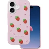 Dėklas Telforceone Strawberry case for iPhone 16 / 17 6,1" pink