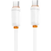 XO kabelis NB-Q298 PD USB-C – USB-C 1,0m 240W baltas