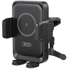 XO automobilinis laikiklis WX046 su belaidžiu indukciniu įkrovikliu 15W juodas, tvirtinamas į ventiliacijos groteles