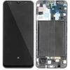 Touch LCD + jutiklinis skydelis Samsung A50 A505 GH82-19204A GH82-19713A GH82-19289A juodas rėmelis originalus