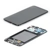 Touch LCD + jutiklinis skydelis Samsung A50 A505 GH82-19204A GH82-19713A GH82-19289A juodas rėmelis originalus