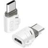XO adapteris NB256G microUSB - USB-C baltos spalvos