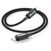 XO cable NB-Q312A PD USB-C - USB-C 1,0m 240W juodas with LED