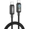 XO cable NB-Q312A PD USB-C - USB-C 1,0m 240W juodas with LED