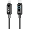XO cable NB-Q312A PD USB-C - USB-C 1,0m 240W juodas with LED