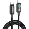 XO cable NB-Q312B PD USB-C - USB-C 2,0m 240W juoda su LED