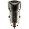 XO car charger CC60 60W 1x USB 1x USB-C juodos spalvos + USB-C - USB-C kabelis