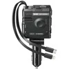 XO automobilinis įkroviklis CC66 104W 1x USB 1x USB-C juodas su kabeliu USB-C ir kabeliu Lightning