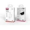XO laidinis įkroviklis CE02A PD 20W QC 3.0 18W 1x USB 1x USB-C baltos spalvos + USB-C – USB-C kabelis