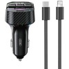 XO FM siųstuvas BCC17 Bluetooth MP3 automobilinis įkroviklis 30W juodas