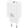 XO sieninis įkroviklis CE42 PD 30W 1x USB-C 1x USB baltas
