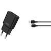 XO sieninis įkroviklis L92C 2x USB 2,4A juodas + USB-C laidas
