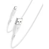 YESIDO SILICONE CABLE CA119 12W USB/LIGHTNING 1M 2,4A Baltas