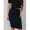 Basic Feel Good Spódnica-RV-SD-4793-1.32-navy mėlynas
