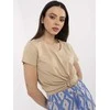 Basic Feel Good T-shirt-CLM-TS-1639.12-smėlio spalva