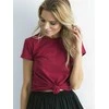 Basic Feel Good Marškinėliai-RV-TS-4623.42-bordo
