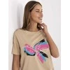 Calimera T-shirt-CLM-TS-1019.79-camelowy