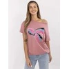 Calimera T-shirt-CLM-TS-1019.79-ciemny rožinis