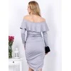 City Donna Suknelė-EM-SK-009.55-pilka