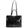 Elegant Leather Shopper Bag Solier FL63 Noirelle – Juodas
