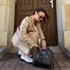 Elegant Leather Tote Shoulder Bag Solier FL45 Veloria – Juodas