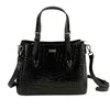 Elegant Leather Tote Shoulder Bag Solier FL45 Veloria – Juodas