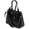Elegant Leather Tote Shoulder Bag Solier FL45 Veloria – Juodas