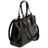 Elegant Leather Tote Shoulder Bag Solier FL45 Veloria – Juodas
