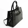 Elegant Women’s Leather Tote Bag Solier FL62 Silvana – Juodas