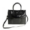 Elegant Women’s Leather Tote Bag Solier FL62 Silvana – Juodas