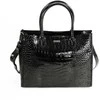 Elegant Women’s Leather Tote Bag Solier FL62 Silvana – Juodas