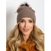 Kepurė Wool Fashion Italia Cap-AT-CZ-173501.44-tamsiai smėlio spalvos