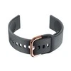 Pacific Dirželis gumowy do smartwatch 18mm - ciemny pilka/r.auksinis