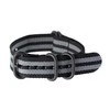 Pacific N01 NATO watch strap - juodas/pilka - 20mm