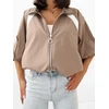 Italy Moda Bluza-MI-BL-K71751.94-ciemny bezowy