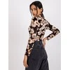 Italy Moda Palaidinė-DHJ-BZ-6291.56P-juoda-smėlio spalvos