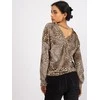 Italy Moda Palaidinė-DHJ-BZ-6550-2.34P-juoda-smėlio spalvos
